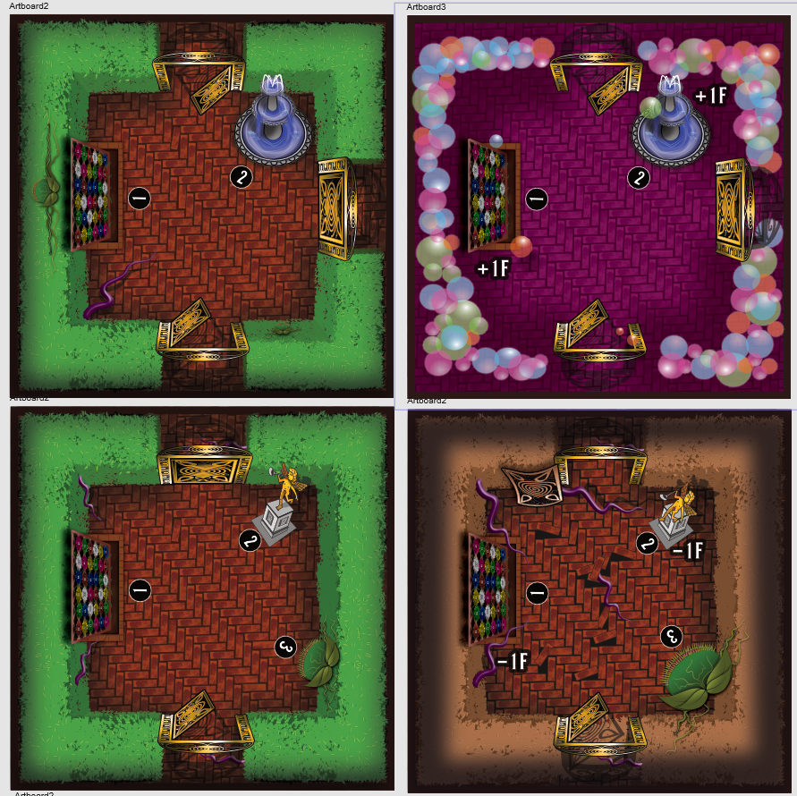 Horror in the Garden Garden Maze tiles