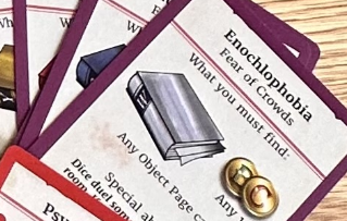 Cabinet of Fears cards and components
